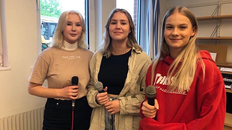 Astrid Ojala Ahlgren, Saga Salomonsson och Manga Nohrén Brus ser fram emot att få bjuda på musik digitalt. 