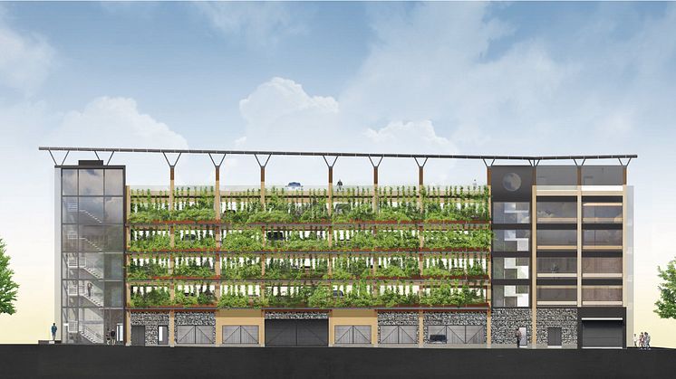 Parkeringshuset i Sege Park, Malmö kommer att innehålla ett unikt system för återvinning av regn- och dagvatten.