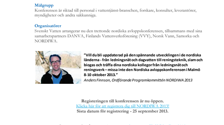 Påminnelse_Inbjudan_NORDIWA_2013