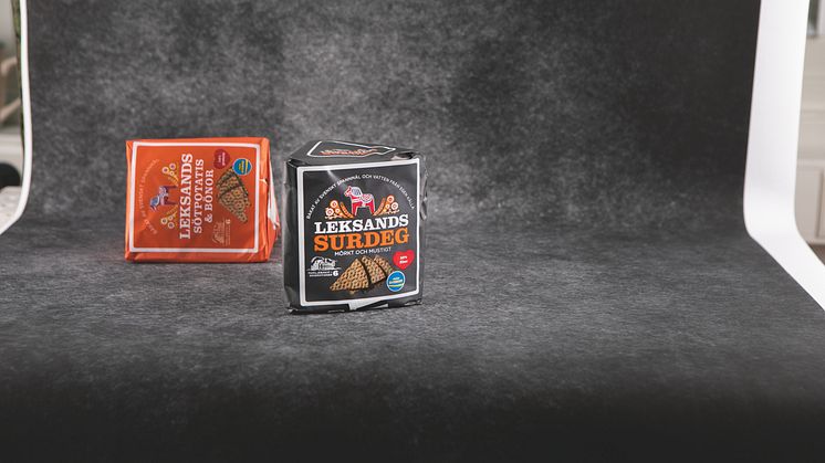 Trekanter Leksands Surdeg och Leksands Sötpotatis & Bönor