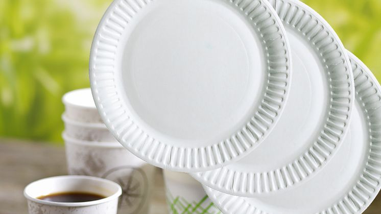 Svanemerket papptallerken fra Huhtamaki