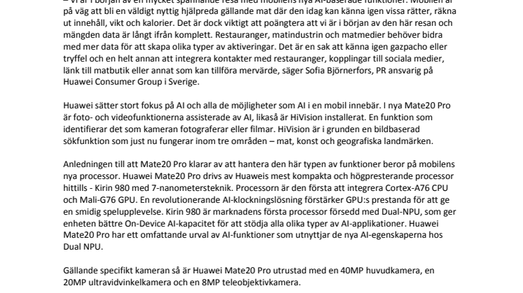  Bouillabaisse och Tandoori Chicken tar plats i Huaweis AI-tjänst 
