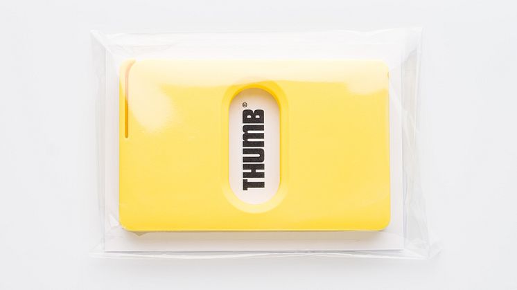 Thumb korthållare-frilagd,gul