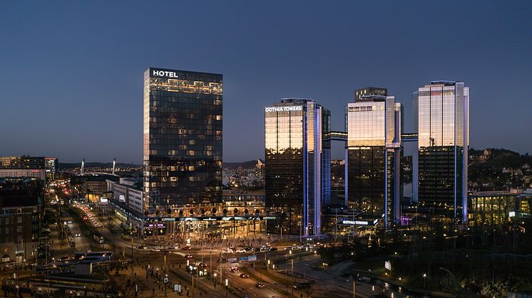 Svenska Mässan och Gothia Towers år 2030. 