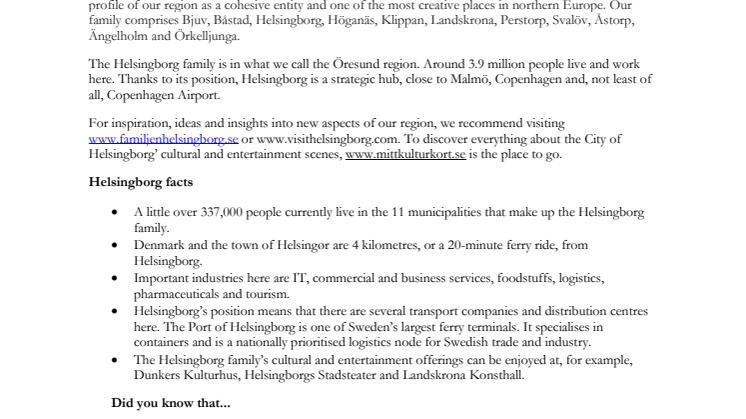 Meet the Helsingborg Family