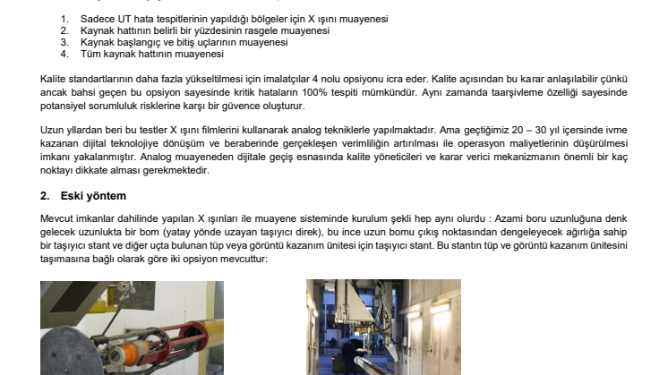 X Işını Kaynak Muayenesi – İleri teknoloji ve ağır sanayi buluştu