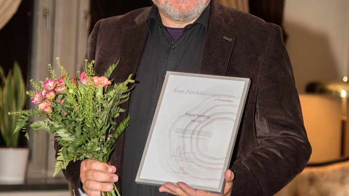 Jörgen Stenberg, grundaren av NMI och SIS, mottog utmärkelsen Årets Förebildsentreprenör på Entreprenörsgalan Norr