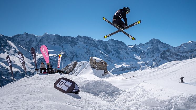 Freeskier am letztjährigen Schilthorn Open im Skyline Snowpark