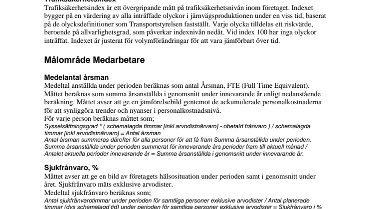 Mätmetoder för hållbarhetsredovisning 2016