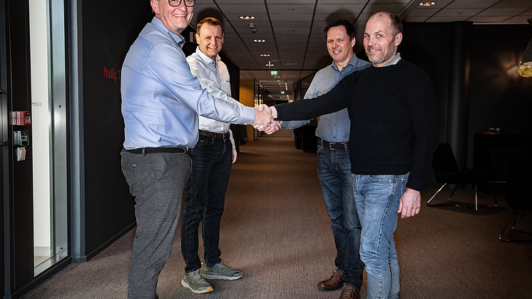 - A win for both parties, say Rolf Kinck and Morten Aasen (on the left in the picture) from Trainor and Kristian Eftedal and Trond Jacobsen from IKM Instruktek. Photo: Heidi S. Middleton