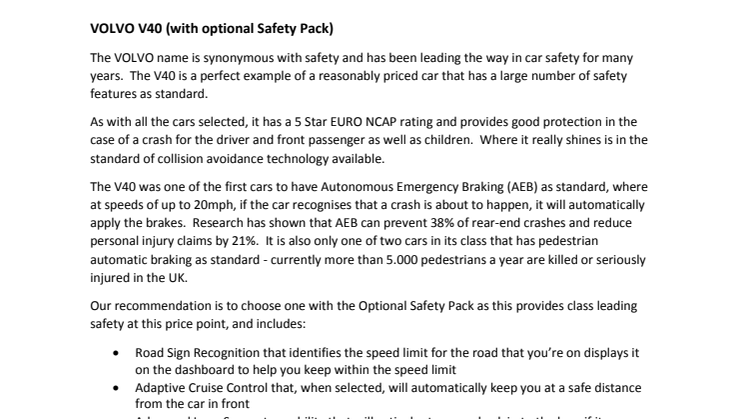 Safest Used Family Cars 2016 : Criteria and Top 3