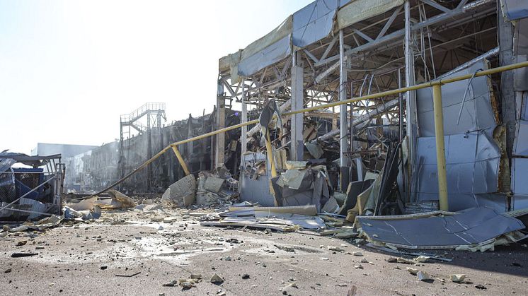 Riviera Shopping Centre destroyed by missile attack
