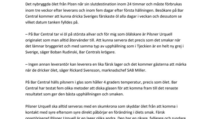 PDF Pilsner Urquell presenterar - Sveriges första Tankovna