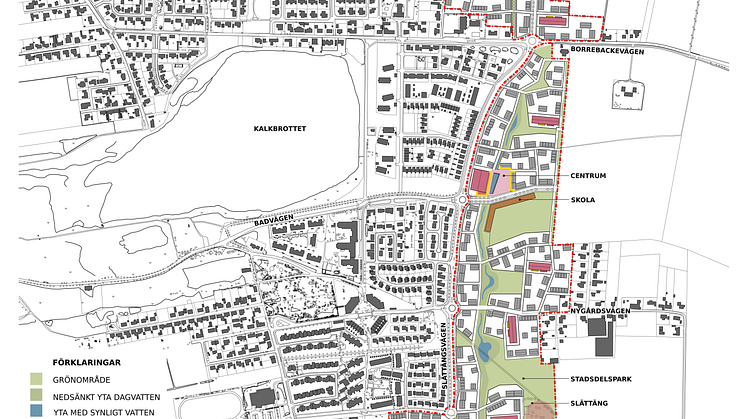 Planprogram Klagshamn – strukturplan. Illustration Open Studio.