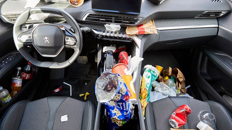 Nedskräpning i bilen irriterar 