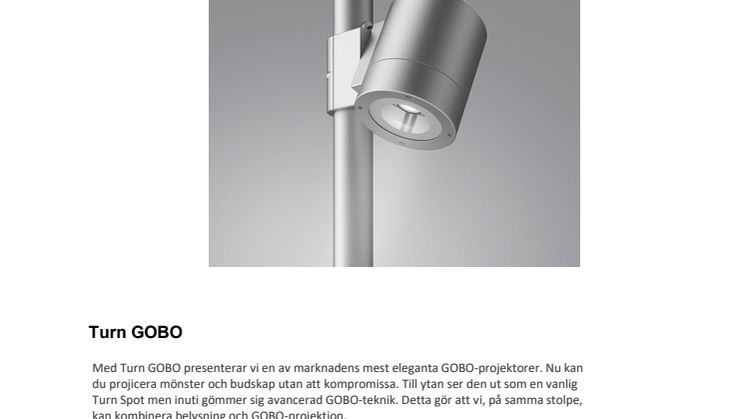 Nu finns GOBO till Turn