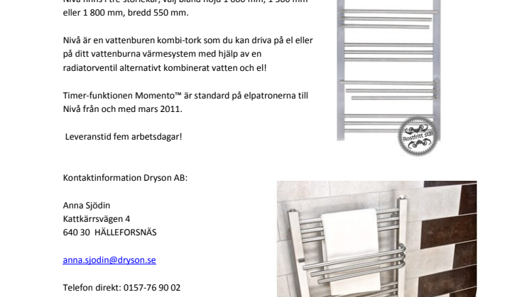 Nivå - stilren kombi-tork