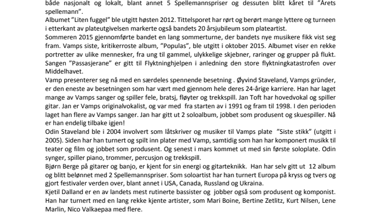 Vamp spiller i hagen på Fretheim Hotel