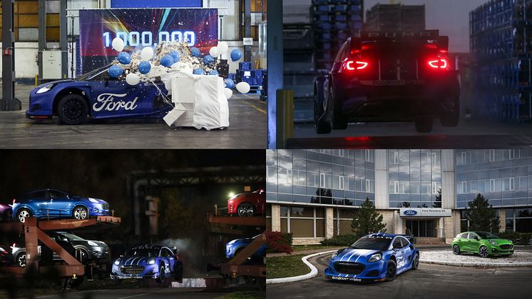 Soutěžní vůz M-Sport Ford Puma Rally1 si z továrny Fordu v Craiově udělal rychlostní zkoušku