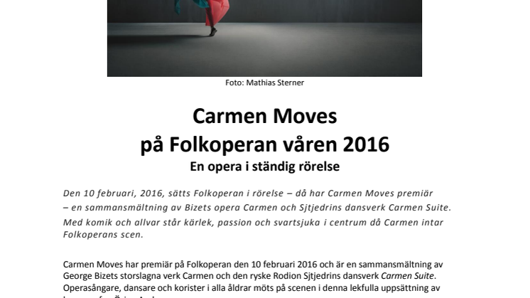Carmen Moves - En opera i ständig rörelse