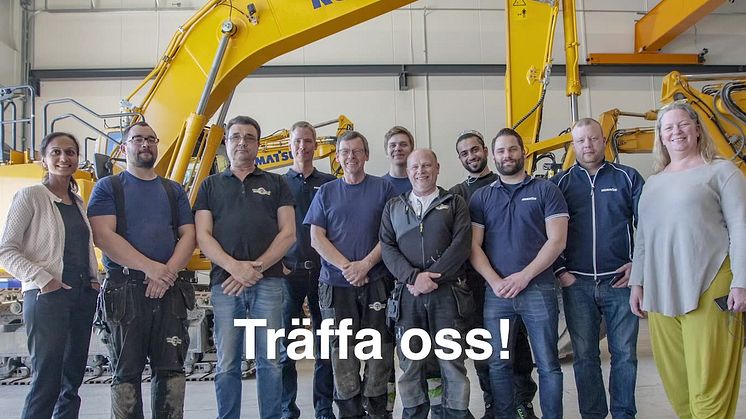 Maskinmässa med Komatsu  – provkörning i Rosersberg 24-25 maj