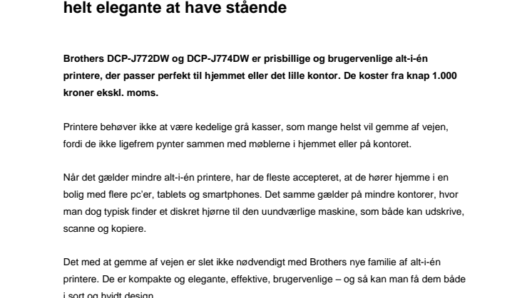 Når alt-i-én printere bliver helt elegante at have stående