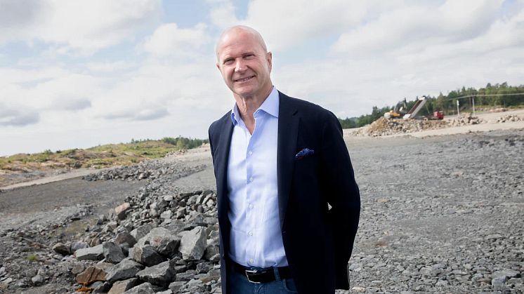Picture: Terje Andersen, CEO of Morrow batteries, at the location for Morrow's planned Giga factory.