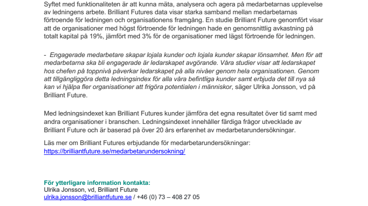 Brilliant Future AB (Publ) Brilliant Future lanserar nytt index som utvärderar ledningsgrupper.pdf
