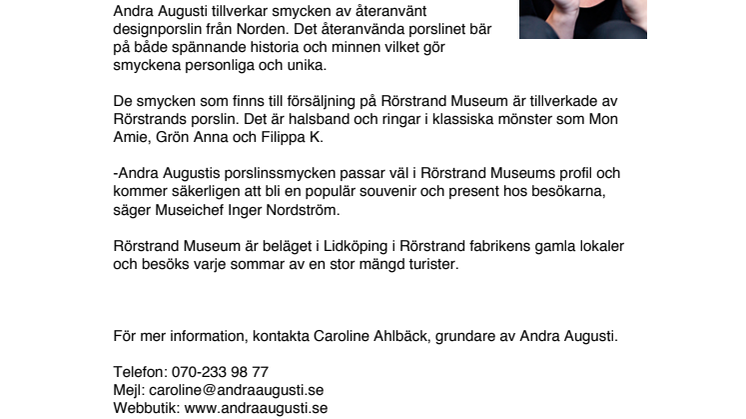 Andra Augusti smyckar Rörstrand