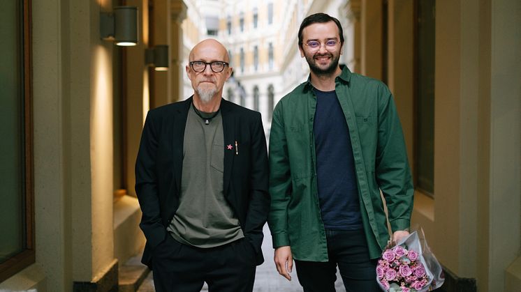 Lars Saabye Christensen og Bruno Jovanovic (Foto: Cappelen Damm)