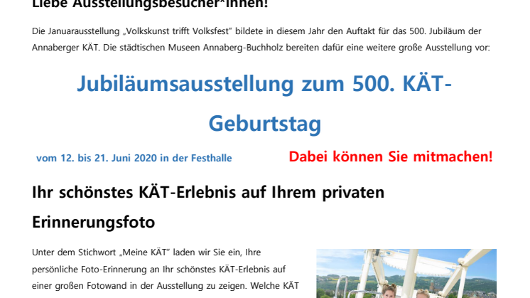 Ausstellung 500 Jahre KÄT