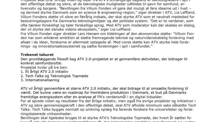 Millionindsprøjtning til teknologisk tænketank 
