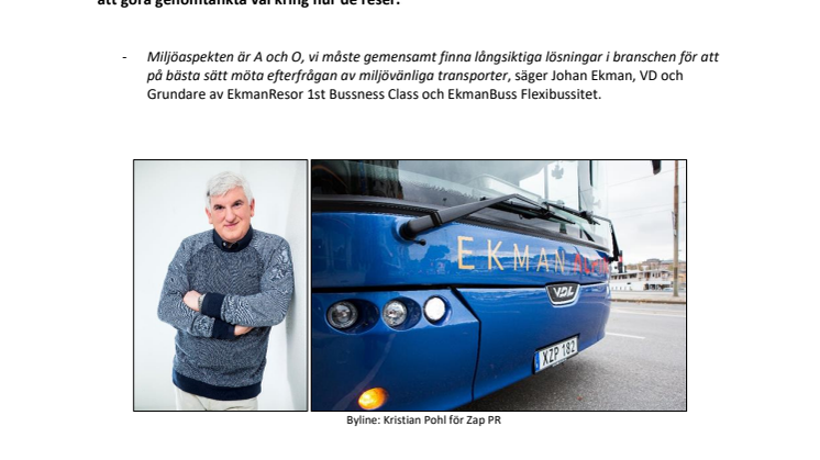 ALLT FLER ENGAGERAR SIG I KLIMATFRÅGAN –  BÄTTRE FÖRUTSÄTTNINGAR FÖR BUSSBRANSCHEN 
