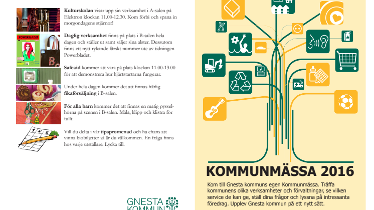Kommunmässa 9 april i Gnesta