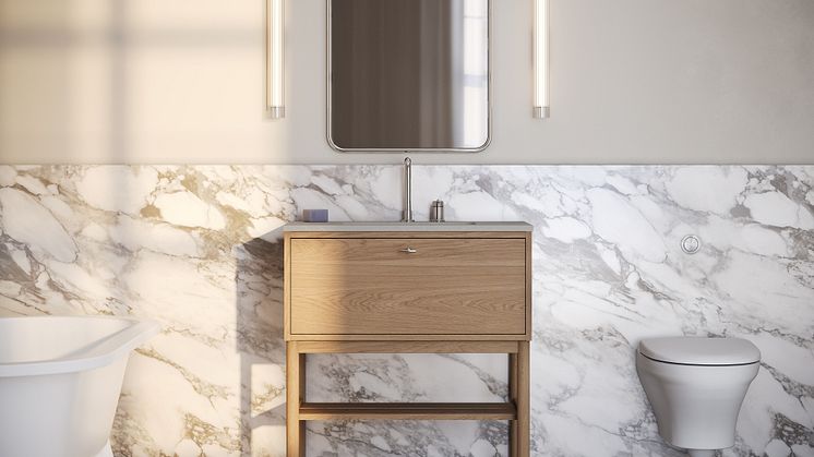 Gustavsberg_Vanity unit_Ducentic_8000_Light oak_Grey stone