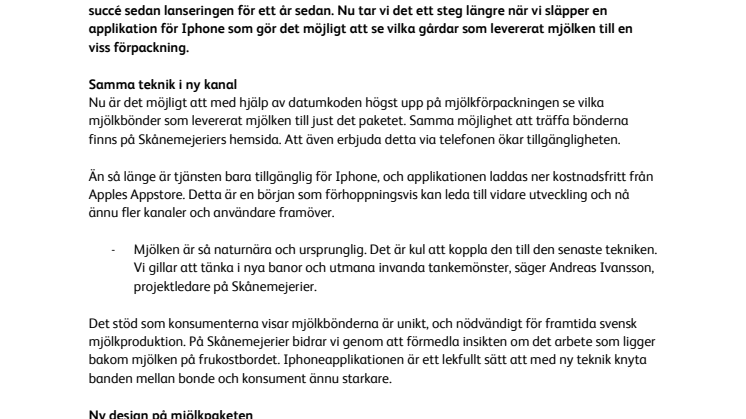 Bonden bakom mjölken i mobilen
