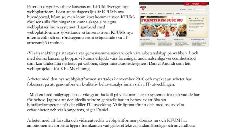 KFUM Sverige tar viktiga steg för IT-utvecklingen inom ideell sektor