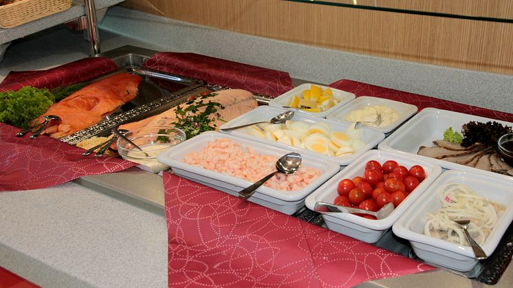Buffet auf Scandlines' neuer Hybridfähre "Berlin"