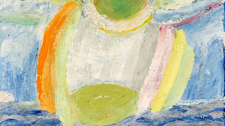 Olivia Holm-Møller- Uden titel. Sign. OHM. Olie på lærred. 66 x 76.