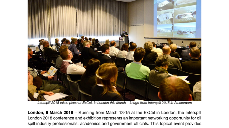 Interspill 2018 - Cutting-edge oil spill solutions and technology on show at Interspill London 2018