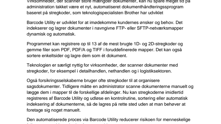 Ny stregkodeteknologi til dokumenthåndtering sparer både tid og ressourcer