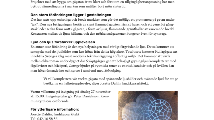 Invigning av Sveriges modernaste gågata