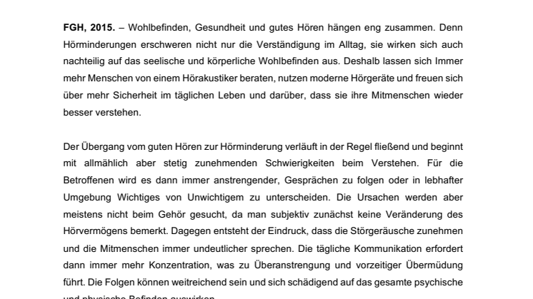 Seit ich wieder gut höre, geht es mir viel besser – mit Hörsystemen vom Hörgeräteakustiker