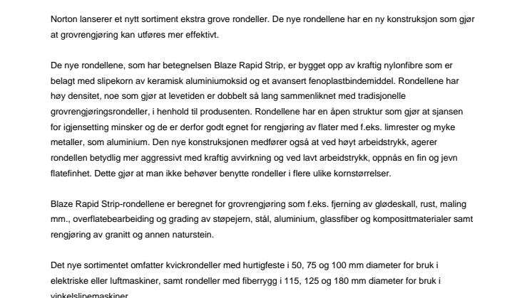 Ekstra grove rondeller for effektiv grovrengjøring