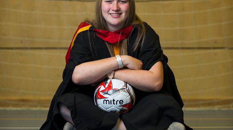 Football ace Alice Harkness scores first class degree from Northumbria University
