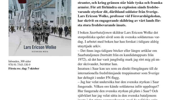 Sveriges första stora  fredsbevarande insats  