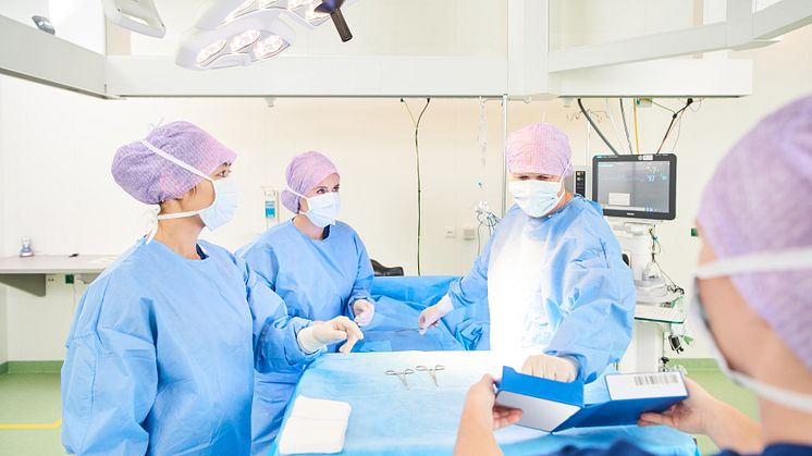 Identifierade medicintekniska produkter i operationssalen.