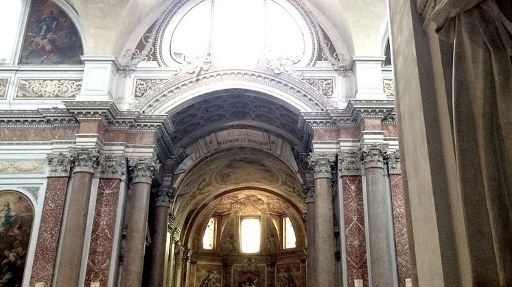 Interiör från Santa Maria degli Angeli. Fotograf: Benjamin Ekman