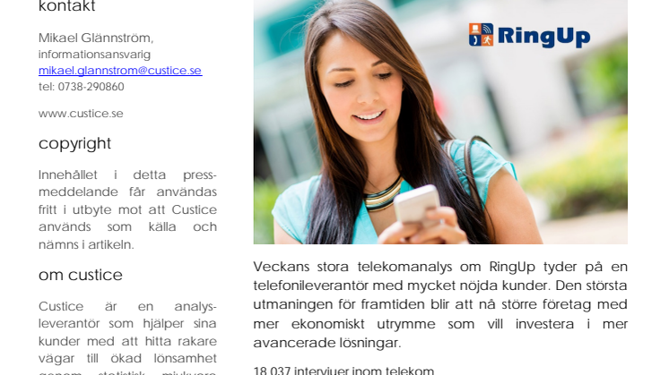 Stor telekomanalys om RingUp
