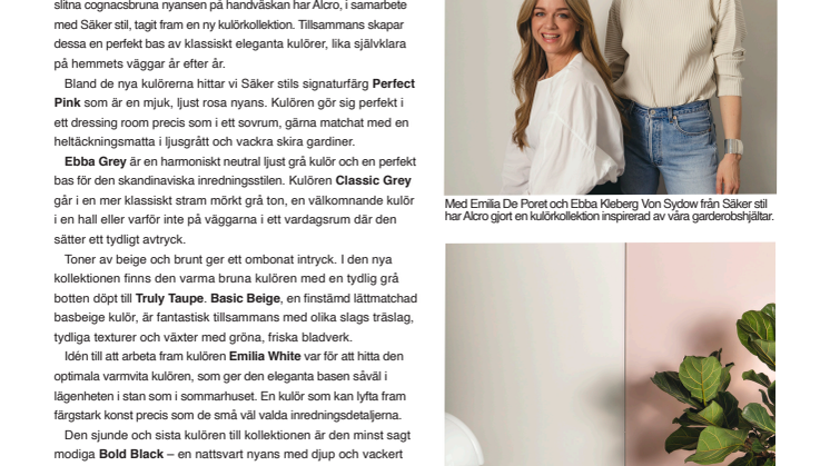 ALCRO x Säker stil - sju vackra kulörer i en tidlös färgskala